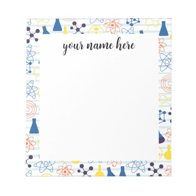 Personalised Chemistry teacher Notepad (Front)