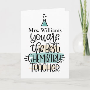 Personalised Chemistry Teacher Thank You Card