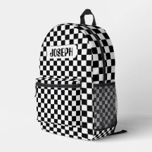 Personalised Chequerboard Backpack for Kids