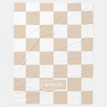 Personalised Chequered Neutral Light