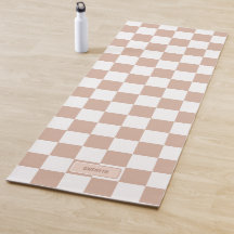Personalised Chequered Neutral Rose Blush Pink