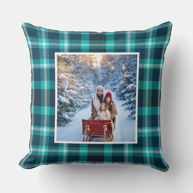  Personalised Cherish the Season Plaid  Cushion (Front)