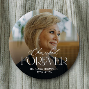 Personalised Cherished Forever Memorial Button