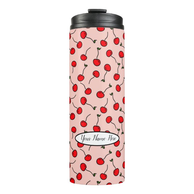 Personalised Cherries Jubilee Thermal Tumbler (Front)