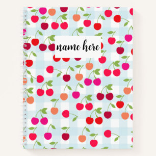 Personalised Cherries Notebook