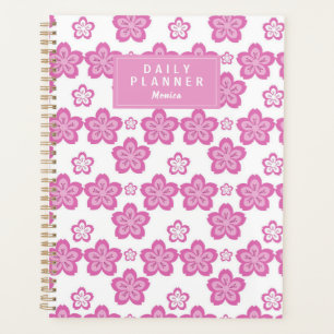 Personalised Cherry Blossom Pink Flower Aesthetic Planner