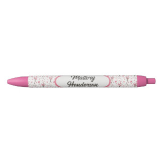 Personalised Cherry Blossoms  Black Ink Pen