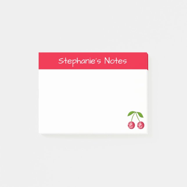 Personalised Cherry Disco Ball Post-it Notes (Front)