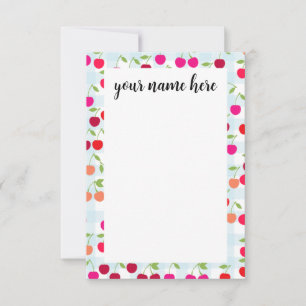 Personalised Cherry Notecards