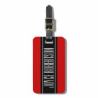 Personalised Cherry red travel luggage tag