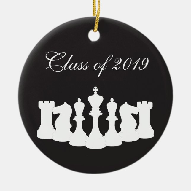 Personalised Chess Graduation Ornament (Front)
