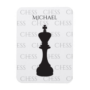 Personalised Chess King Classic Piece Modern Magnet