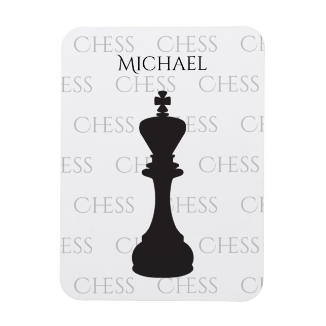 Personalised Chess King Classic Piece Modern Magnet (Vertical)