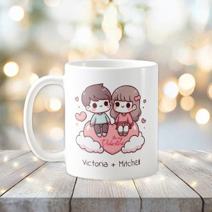 Personalised Chibi-Style Be Mine Couple  Coffee Mug