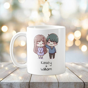 Personalised Chibi-Style Couple  Coffee Mug