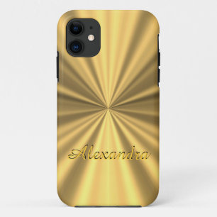 Personalised chic elegant golden iPhone 11 case