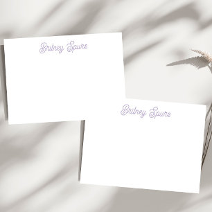 Personalised Chic Lavender Purple Monogram  Name Card