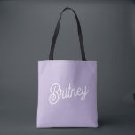 Personalised Chic Lavender Purple Monogram  Name Tote Bag<br><div class="desc">Introducing our Personalised Chic Lavender Purple Monogram Name Tote Bag, a stylish and practical accessory designed to make a statement. This elegant tote bag features a soft lavender purple hue and is customised with your monogram and name, adding a personal touch to your everyday essentials. Made from durable, high-quality fabric,...</div>