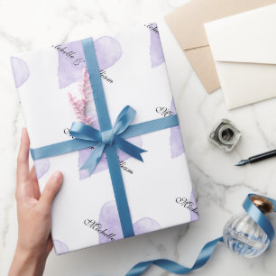 Personalised chic luxury wedding wrappingpaper