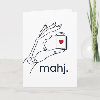 Personalised Chic Mahjong Card