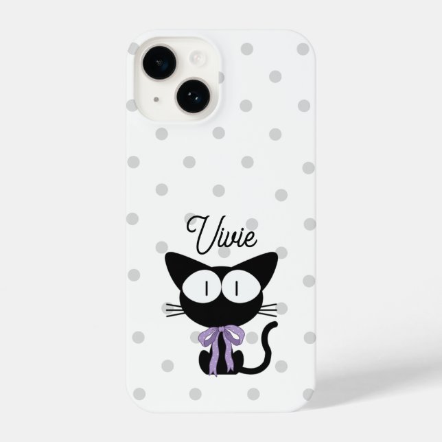 Personalised Chic Polka Dots iPhone Case (Back)