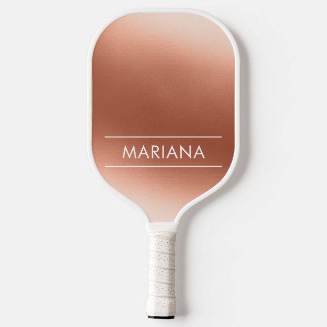 Personalised Chic Rose Gold Pickleball Paddle (Back)