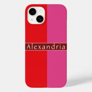 Personalised Chic Striped Case-Mate iPhone 14 Case