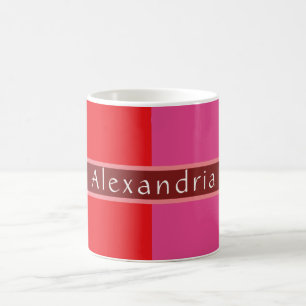 Personalised Chic Striped Coffee Mug