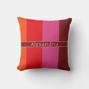 Personalised Chic Striped Cushion