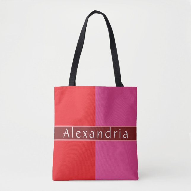 Personalised Chic Striped Tote Bag (Front)