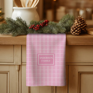 Personalised Chic Towel Soft Plaid Kitchen Style
