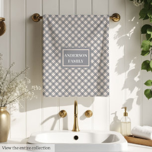 Personalised Chic Towels Coral Grey Trendy Look