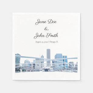 Personalised Chicago Cocktail Napkin