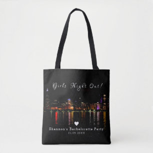 Personalised Chicago Skyline Bachelorette Party Tote Bag