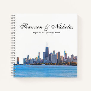 Personalised Chicago Skyline Guest Book