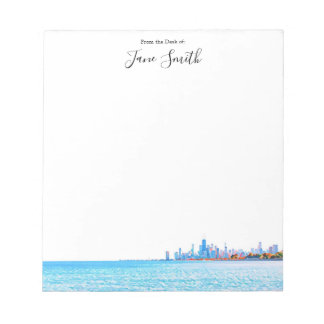 Personalised Chicago Skyline Notepad