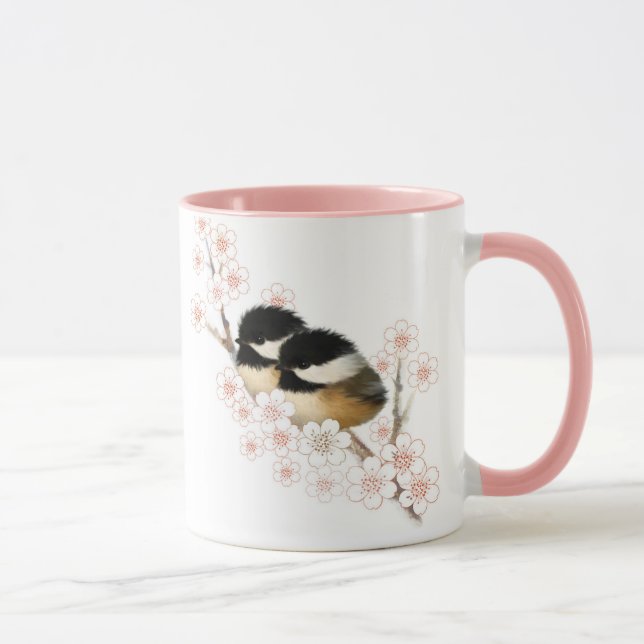 Personalised chickadee bird mug (Right)
