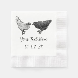 Personalised Chicken Cocktail Napkins