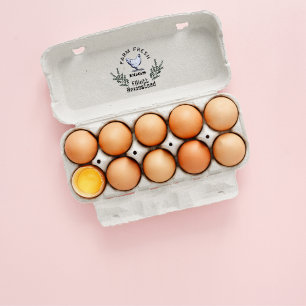 Personalised Chicken Egg Homestead Farm Egg Rubber Stamp
