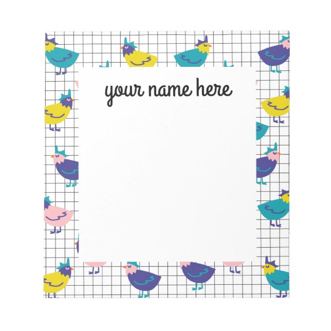 Personalised Chicken Notepad (Front)