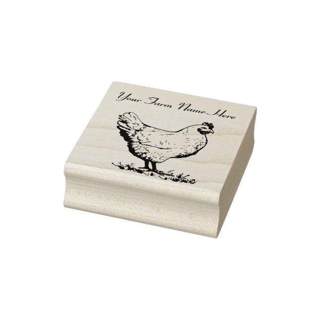 Personalised Chicken Rubber Stamp (Stamp)