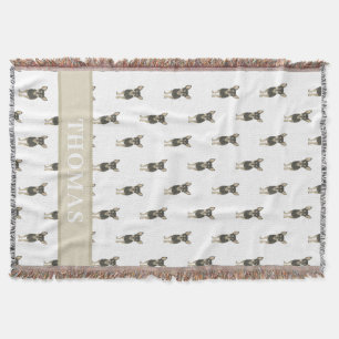 Personalised Chihuahua (Black & Tan) Throw Blanket