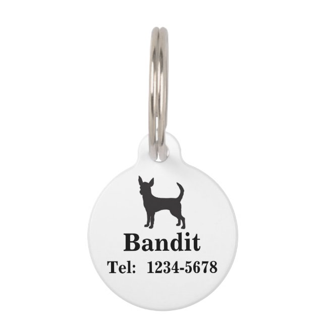 Personalised Chihuahua Dog Pet Tag (Back)