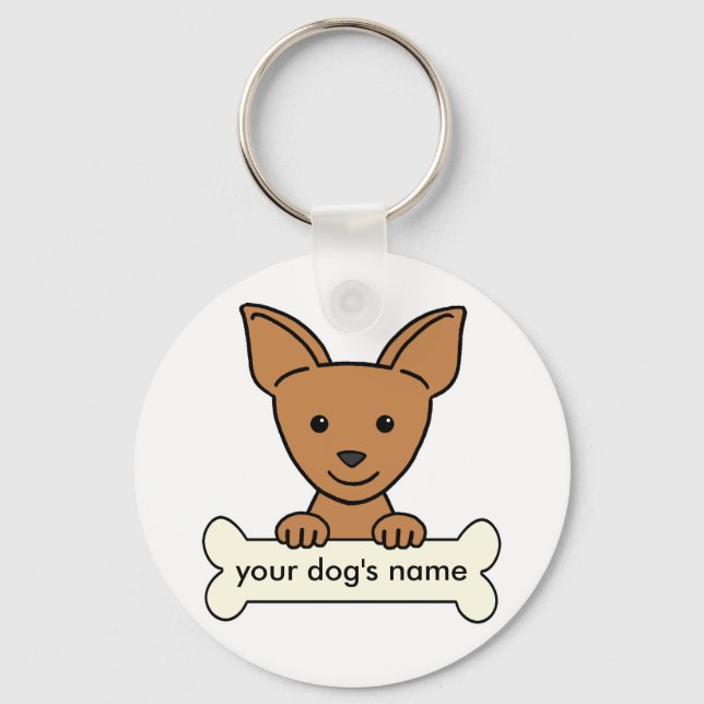 Personalised Chihuahua Key Ring (Front)