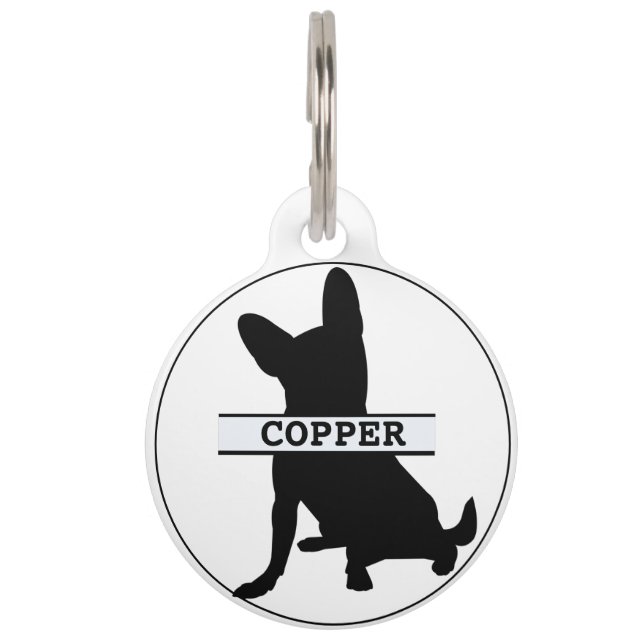 Personalised  Chihuahua Round Pet Tag (Front)