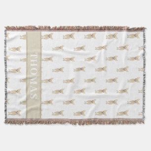 Personalised Chihuahua (Short Haired, Fawn Tan) Throw Blanket
