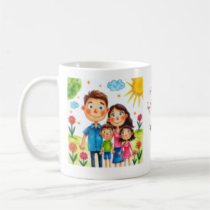 personalised child artwork  kids draining  coffee mug