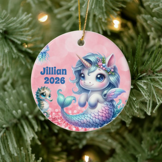 Personalised Child Name Unicorn Ornament (Tree)