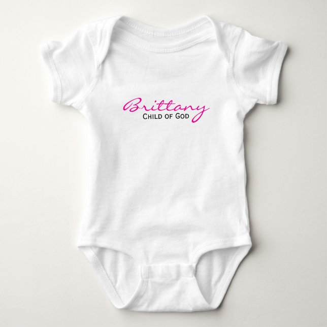 Personalised Child of God Baptism Creeper (Front)