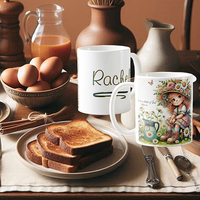 Personalised Child of God daisy girl Coffee Mug (Creator Uploaded)